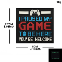 Patch de jeu en caoutchouc PVC 2D avec lettres, motif 'I PRUSED MY GAME', pour sacs, chapeaux, manteaux, style mode, étiquettes tactiques à coller