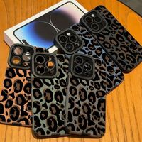 Marque à la mode daim polyvalent Simple imprimé léopard étui de téléphone portable en TPU nouvel Apple 16 Pro Max Compatible iPhone 15/14 Plus