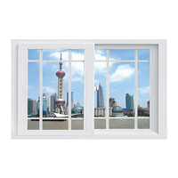 Maison hôtel haute qualité moderne blanc pvc upvc cadres 3 piste fenêtre coulissante en verre porte avec moustiquaire en acier