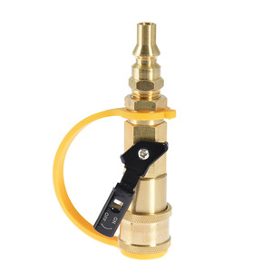 Copper Propane Conversion <b>Adapter</b> With Valve 1/4 In Gas Cylinder Connector Set - Product Image 5