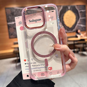Venta caliente de lujo Bling Glitter a prueba de golpes magnético celular funda para teléfono móvil para <span class=keywords><strong>iPhone</strong></span> 15 16 17 <span class=keywords><strong>Pro</strong></span> <span class=keywords><strong>Max</strong></span> 14 Plus <span class=keywords><strong>13</strong></span> <span class=keywords><strong>12</strong></span> 11 funda - Product Image 1
