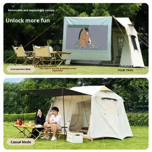 Tente de camping personnalisée New Cloud Dancer 6.0 Ridge, quatre saisons, double couche, structure en acier, tissu Oxford, 3-4 personnes, entièrement automatique - Product Image 4