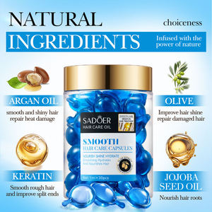 SADOER Capsules de sérum capillaire à l'<span class=keywords><strong>huile</strong></span> <span class=keywords><strong>d</strong></span>'argan et <span class=keywords><strong>d</strong></span>'<span class=keywords><strong>olive</strong></span>, marque privée, soin nourrissant et réparateur pour cheveux secs et abîmés, sans rinçage - Product Image 3