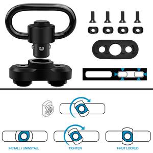 TYPHON <span class=keywords><strong>Two</strong></span> <span class=keywords><strong>Point</strong></span> Traditional QD Push Button Sling Mount 1,25 "2 <span class=keywords><strong>Point</strong></span> Sling Swivels Mounts Loop - Product Image 2
