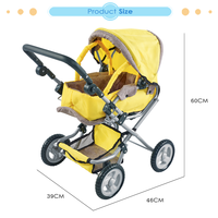 Dollri — poussette magique avec poignée ajustable, jouet combo, poussette de bébé avec berceau amovible et sacoche de siège ajustable, nouveau Design 2022