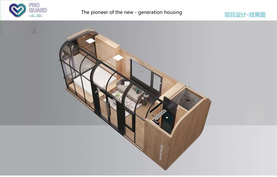 Prefabricated House Prefab Capsule Hotel Room Sleeping Apple Pod Cabin With Bedroom Bathroom Kitchen - Image 2
