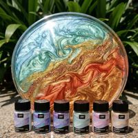 LEQU Happy And Fun - Pigmento Metálico Holográfico de 6 Colores para Manualidades con Resina y Decoración de Uñas