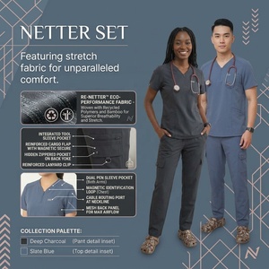 Uniformes Médicos OEM para Hospital, Conjuntos de Uniformes de Enfermería de Algodón y Poliéster, Uniformes Médicos Personalizados de Alta Calidad, Uniformes Médicos Unisex - Product Image 6
