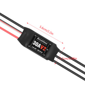 ESC แบบไร้แปรงถ่าน 30A V2 สำหรับแบตเตอรี่ Lipo 2-4S สำหรับเครื่องบินบังคับวิทยุแบบปีกตรึง - Product Image 3