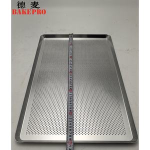 Bakepro 400x600mm aluminium tôle perforée casserole Durable métal plat <span class=keywords><strong>de</strong></span> <span class=keywords><strong>cuisson</strong></span> <span class=keywords><strong>plaque</strong></span> à biscuits chignon casserole <span class=keywords><strong>cuisson</strong></span> pain miettes plateau - Product Image 6