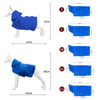 Peignoir Double couche pour le bain, logo personnalisé, imperméable, pour chien et chat, serviette pour animaux de compagnie, ajustable, peignoir