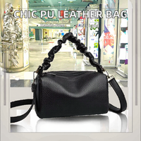 Tas Selempang Wanita Kulit PU Lipit Model Fashion Musim Panas Musim Dingin