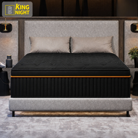 Kingnight G301 30cm Dicke Moderne Hybrid-Matratze mit Kühlgel-Memoryschaum, Massagefunktion, 10 Jahre Garantie, Baumwollbezug, Mittlere Härte
