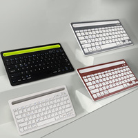 Mini Teclado Inalámbrico Recargable Portátil, Teclado BT para Teléfono, iPad, Tableta, Compatible con Sistemas IOS, Android y Windows