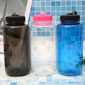 Commercio all'ingrosso personalizzato Logo 1000ml bocca larga in plastica sport bottiglie di acqua promozionale all'aperto 32oz trasparente sport palestra bottiglia d'acqua - Product Image 4