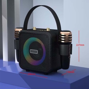 2023 mới chất lượng cao không dây karaoke loa nhỏ <span class=keywords><strong>Stereo</strong></span> <span class=keywords><strong>Bluetooth</strong></span> loa với đôi micro không dây - Product Image 2