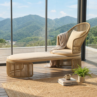 Chaise longue de patio extérieure Meiqi, chaise longue inclinable, canapé de détente pour jardin, balcon, villa, resort