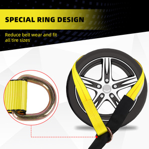 Cargo Strap 3660mm 51mm D-Ring <b>Polyester</b> <b>Tie</b> Down 11000lbs Strength Tire Bundle 4-Pack - Product Image 3