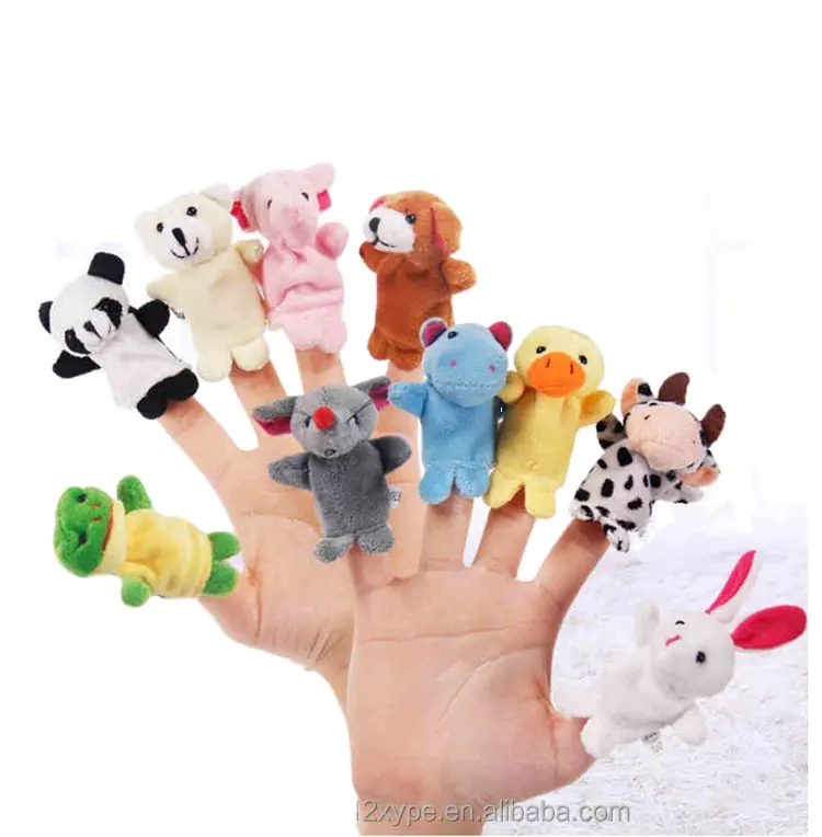 Wholesale custom Cheap plush finger hand puppet toys story for kindergarten Early childhood education