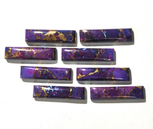 Exquisito Cabujón Rectangular de Turquesa Cobre Púrpura Natural, Gema Personalizada para la Creación de Joyería, Anillos de Calidad Premium - Product Image 4