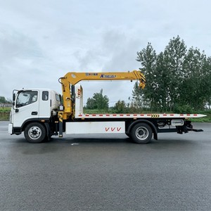 Grúa de Plataforma Plana Foton Ollin 4x2 con Grúa de Brazo de 5 Toneladas y 3 Toneladas, Camión de Remolque con Plataforma Deslizante y Motor Cummins para Rescate - Product Image 2