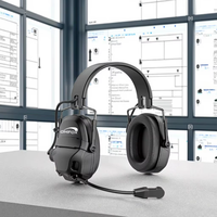 Casque tactique étanche sans fil monté sur la tête avec réduction du bruit ANC + puce DSP d'amélioration de la voix ENC pour OEM d'avion aérien