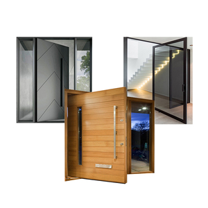 Portes d'entrée en bois massif de conception moderne et bon marché pour les détaillants en <span class=keywords><strong>Espagne</strong></span> - Product Image 1