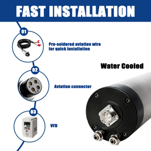 Zhong Hua Jiang 2.2KW ER20 80mm 110V/220V Kit de Motor de Husillo CNC Refrigerado por Agua para Taladrado, Fresado y Grabado, Nueva Maquinaria CNC - Product Image 5