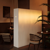 Folding Mobile Background Wall Luminous Paper Wood Wall Modern Simplicity Screen Soft Partition for Living Room Office Porch