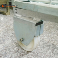 Chariot de manutention logistique pliable en acier grillagé pour entrepôt, personnalisable