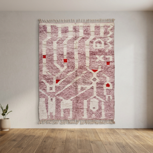 Tapis rectangulaire artisanal bio à motifs géométriques, style bohème, tufté à la main, épaisseur moyenne, pour la maison - Product Image 5