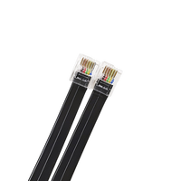 Cable de teléfono con código de color 6 Core, 28AWG, RJ11