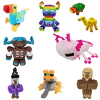 Muñecos de Peluche Súper Suaves con Temática de Creeper, Bloque, Rana, Ender Dragon y Tigre, Comprimibles al Vacío