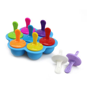 Moule à glaces créatif à 7 cavités avec bâtonnets en <span class=keywords><strong>plastique</strong></span> colorés pour enfants, en <span class=keywords><strong>silicone</strong></span> de qualité alimentaire - Product Image 1