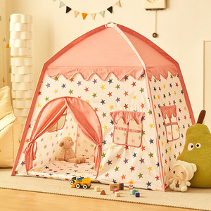 Gran tela de poliéster <span class=keywords><strong>para</strong></span> <span class=keywords><strong>niñas</strong></span> y niños Sterry Star Princess Castle Tent Kids Tent Picnic Pop up Tienda de campaña <span class=keywords><strong>para</strong></span> exteriores - Product Image 2