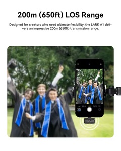 Hollyland LARK A1 <strong>Wireless</strong> <strong>Microphone</strong> for iPhone Android <strong>Microphone</strong> Noise Cancellation Mic for Youtube Tiktok <strong>Vlogging</strong> Podcast - Product Image 3