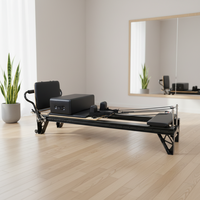 Machine de Pilates Reformer de Luxe Réglable avec Piétement en Aluminium et Pieds Ornés