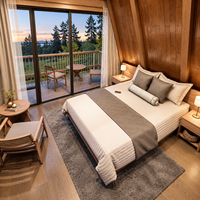 Maison Modulaire Conteneurisée de Luxe Moderne avec Double Vitrage Trempé, Maison Préfabriquée Écologique pour Chambre et Utilisation en Extérieur (Parc)