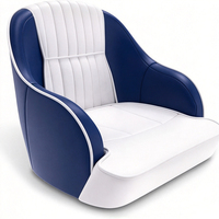 Siège de capitaine à dossier haut pour bateau, en cuir PVC imperméable et résistant aux UV, ergonomique, pour poste de pilotage marin, bateau rapide, yacht
