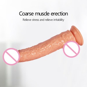 Fusée raton laveur réaliste coulissant prépuce pénis épais Silicone gode ventouse vente chaude - Product Image 4
