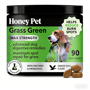 Golosinas Masticables Suaves de Hierba Verde para Perros Honey Pet OEM ODM - Orgánicas, Saludables para la Digestión, Salud Intestinal y Urinaria, Enzimas, Probióticos, Reducen el Color Amarillo - Product Image 1