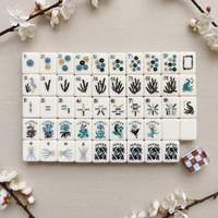 Fabricant ODM MuZheng : Nouveaux Tuiles de Mahjong Américain de Qualité Supérieure, Inspirées de Oh My Mahjong, 160 Pièces, Idéales pour les Rassemblements Sociaux