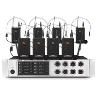 Microphone sans fil UHF 8 canaux série KC-1108, dynamique, portatif, cravate, casque, XLR, suppression du bruit, portable, métal, pour chant