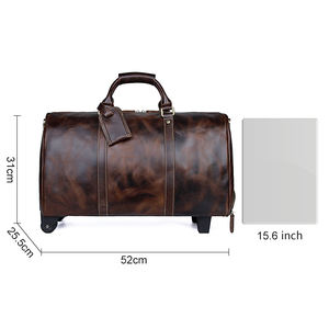 J. <span class=keywords><strong>M</strong></span>.d новейший чемодан на колесиках водонепроницаемые сумки для багажа из натуральной коровьей кожи дорожная сумка с колесиками - Product Image 3