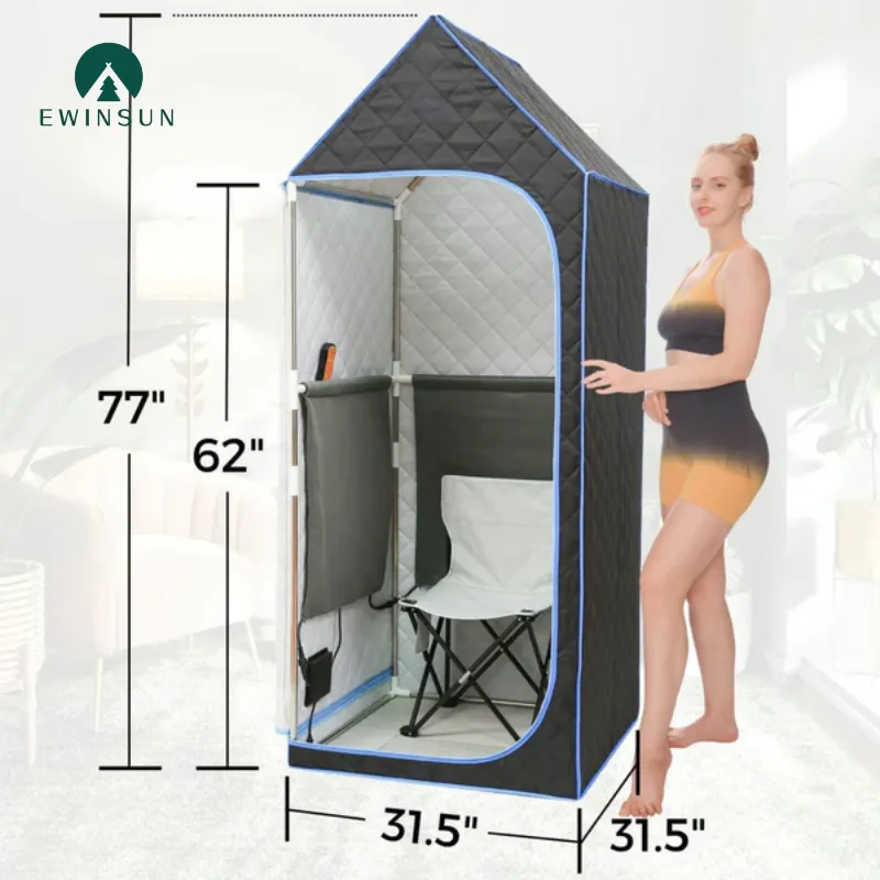 Ewinsun popular Home Portable Full Body Infrared Sauna Tent Sweat Steam Box For Sale