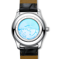 Montre automatique mécanique de luxe pour homme I&W CARNIVAL avec bracelet en cuir lumineux personnalisé, mouvement Seiko NH35, élégante et tendance
