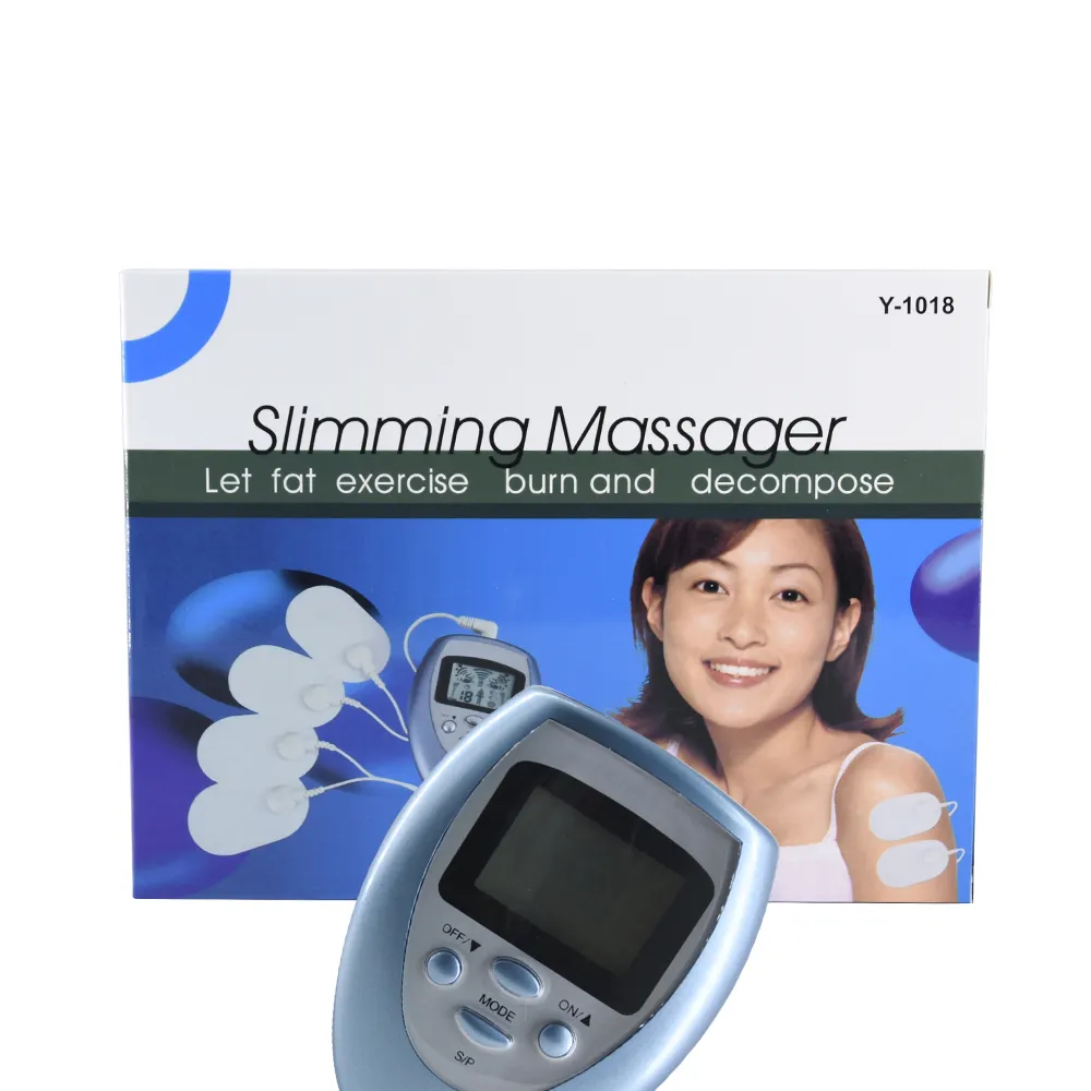 Mini stimolatore muscolare macchina digitale 4 pads terapia palmare decine massaggiatore