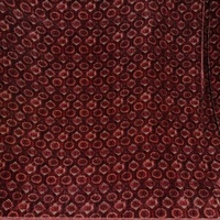 Tissu en velours de soie à motif de grandes fleurs circulaires rouges pour femmes, rideaux, vêtements, robes de soirée, décoration, costumes