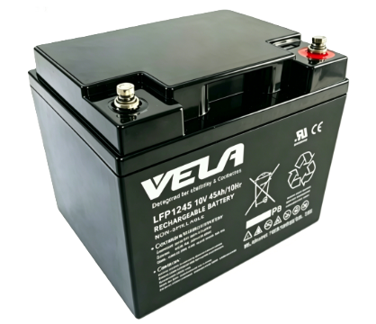 LFP1245 VRLA Battery Maintenance-Free 12V 45Ah Rechargeable Lead Acid Battery for Emergency Lighting Alarm Systems 1 Year