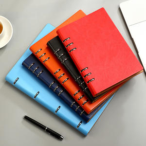 Leder Lose blatt Hard Case <span class=keywords><strong>Bound</strong></span> <span class=keywords><strong>Notebook</strong></span> Cover <span class=keywords><strong>4</strong></span> Ring Budget Binder für A4 Filler Paper Custom A5 Nachfüll bares <span class=keywords><strong>Notebook</strong></span> - Product Image 4